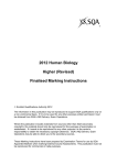 2012 Human Biology Higher (Revised) Finalised Marking