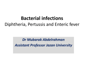 Diphtheria (Corynebacterium diphtheriae)