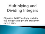 Multiplying and Dividing Integers
