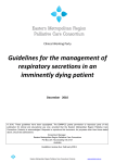 Guidelines for the management of respiratory secretions