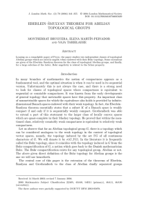 EBERLEIN–ŠMULYAN THEOREM FOR ABELIAN TOPOLOGICAL