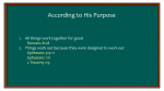 According to His Purpose