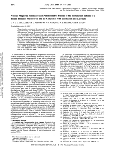 Nuclear Magnetic Resonance and Potentiometric