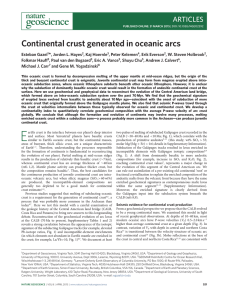 Continental crust generated in oceanic arcs
