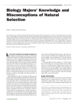 Biology Majors` Knowledge and Misconceptions of Natural Selection