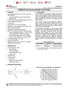 ALM2402-Q1 Dual Op-amp with High Current Output