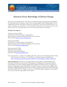 American Teens` Knowledge of Climate Change