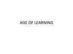 AGE OF LEARNING
