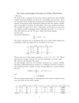 The Mean and Standard Deviation of a Finite Distribution I. The idea
