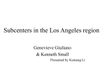 Subcenters in the Los Angeles region