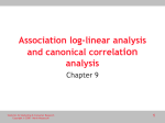 Log-linear and Canonical Correlation Analysis