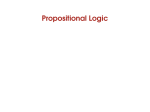 Propositional Logic - Department of Computer Science