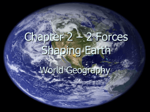 Chapter 2 – 2 Forces Shaping Earth