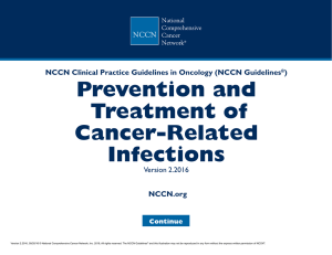 Prevention and Treatment of Cancer-Related Infections