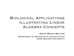 Biological Applications Illustrating Linear Algebra Concepts