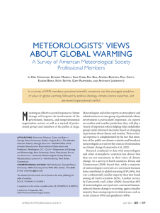Meteorologists` Views About Global Warming: A Survey of American