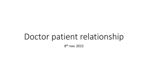 Doctor patient relationship