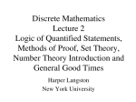 Discrete Mathematics Lecture 2 Logic of Quantified Statements