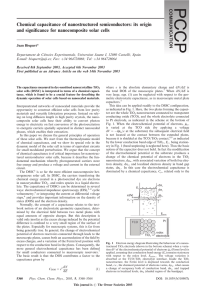 Chemical capacitance of nanostructured semiconductors: its origin