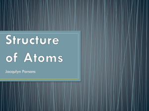 Structure of Atoms - Harrison County Schools