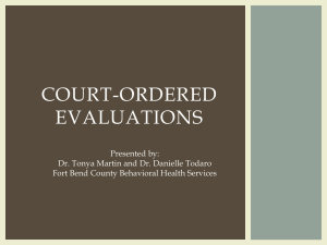 Competency to Stand Trial Evaluations