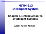 1. Introduction to Intelligent Systems