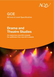 Drama and Theatre Studies