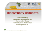 biodiversity hotspots - University of Western Cape
