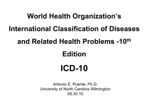 World Health Organization International Statistical Classification of