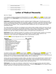 Letter of Medical Necessity