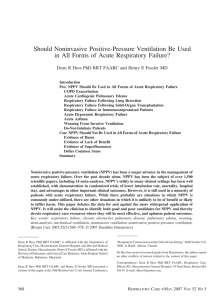 Should Noninvasive Positive-Pressure Ventilation Be Used in All