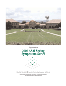 2006 AAAI Spring Symposium Series