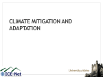 Climate change mitigation and adaptation