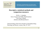Descriptive statistical methods and comparison measures