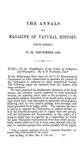 the annals magazine of natural history