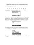 Using the TI-85 to Find the Sample Mean and Sample Standard