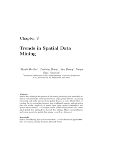 Trends in Spatial Data Mining - Computer Science and Engineering