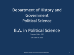 Department of History and Government Political Science