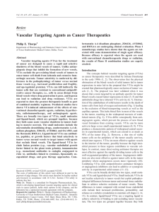 Vascular Targeting Agents as Cancer Therapeutics