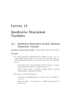 Lecture 12 Qualitative Dependent Variables