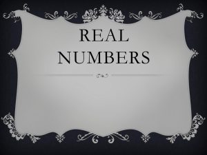 real numbers - Study Hall Educational Foundation