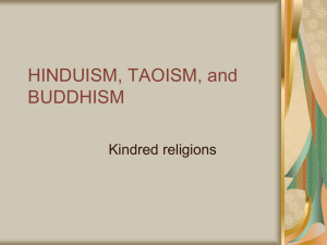 HINDUISM, BUDDHISM, SHINTO and TAOISM