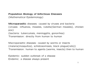 Population Biology of Infectious Diseases