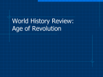 World History Review: Age of Revolution