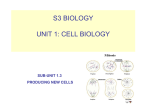 NATIONAL 5 BIOLOGY UNIT 1: CELL BIOLOGY