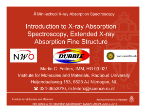 Introduction to X-ray Absorption Spectroscopy, Extended X