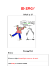 Unit 1: Energy