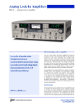 Analog Lock-In Amplifiers - Stanford Research Systems