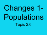 Changes in Populations