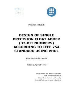 design of single precision float adder (32-bit